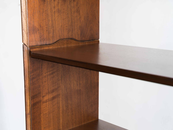 Vintage Mid Century Lane First Edition Tilt Out Record Cabinet with Modular Shelving in Walnut