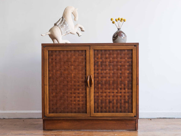 Vintage Mid Century Lane Perception Record Cabinet / Small Buffet in Walnut