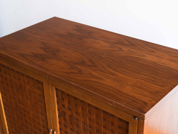 Vintage Mid Century Lane Perception Record Cabinet / Small Buffet in Walnut