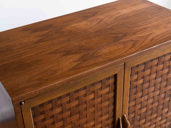 Vintage Mid Century Lane Perception Record Cabinet / Small Buffet in Walnut