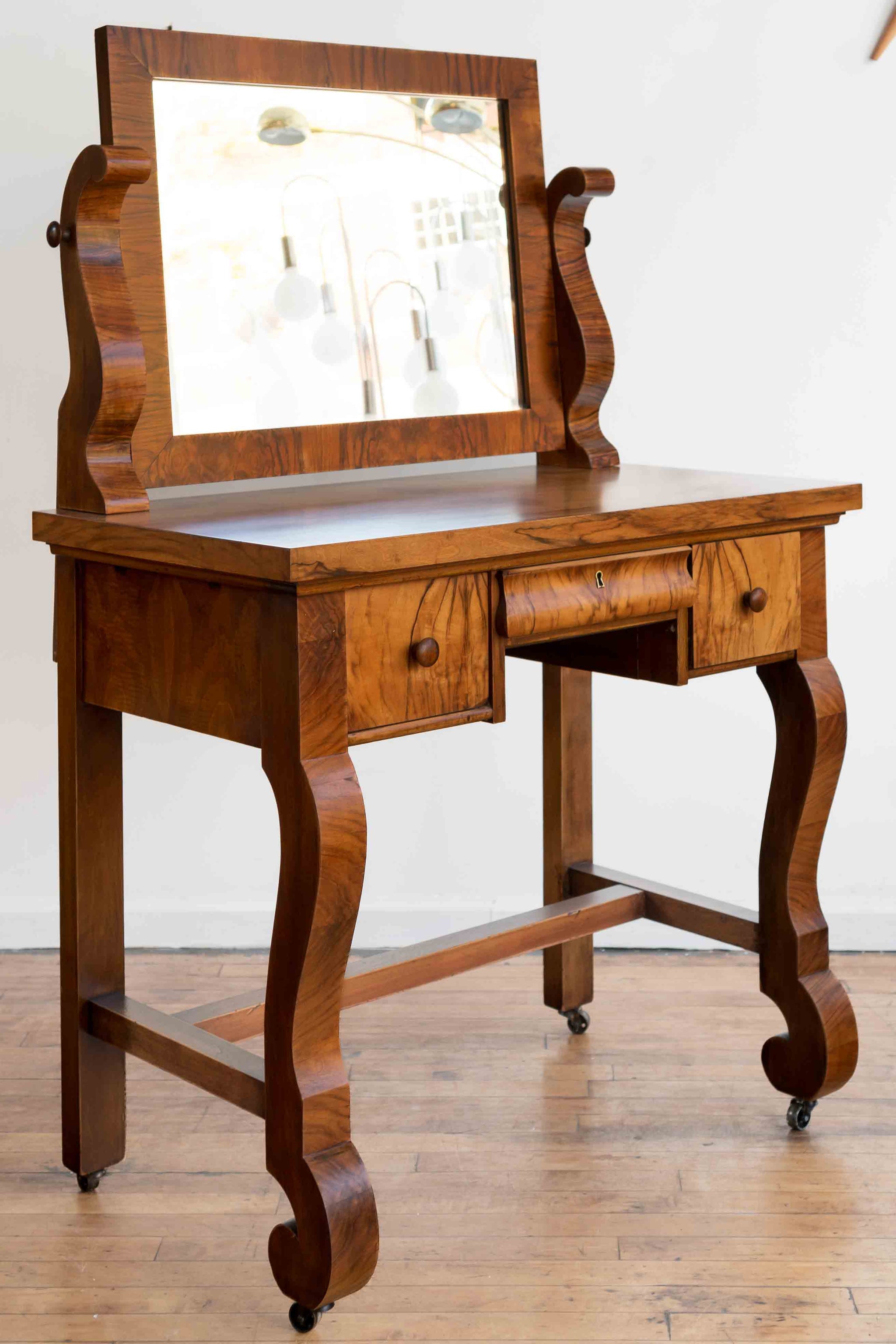Antique 1900's Rosewood Empire Dressing Table / Vanity Blink Modern Antique 1900's Rosewood Empire Dressing Table / Vanity Blink Modern