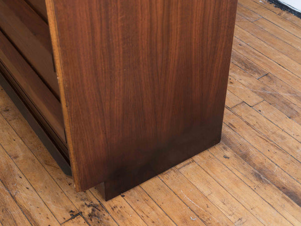 Vintage Mid Century Lane First Edition Tilt Out Record Cabinet with Modular Shelving in Walnut