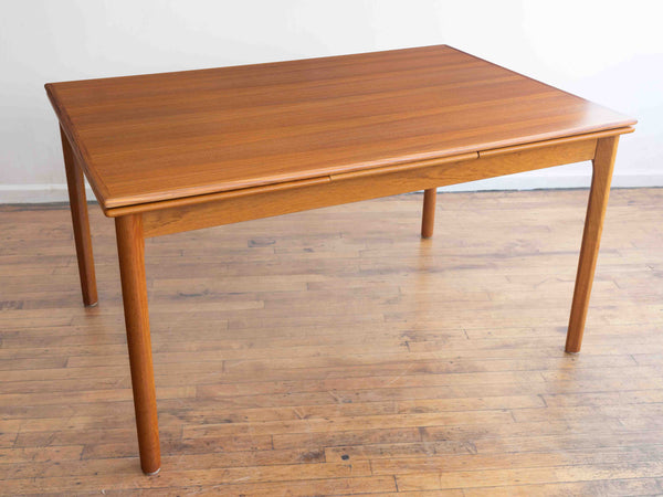 Vintage Mid Century Danish Teak Draw Leaf Dining Table by Ansagar Mobler