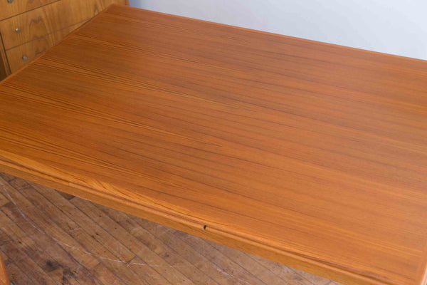 Vintage Mid Century Danish Teak Draw Leaf Dining Table by Ansagar Mobler