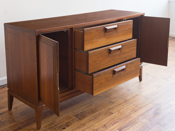 Vintage MCM Walnut Credenza by United