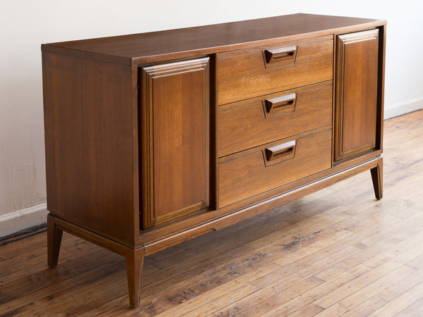 Vintage MCM Walnut Credenza by United