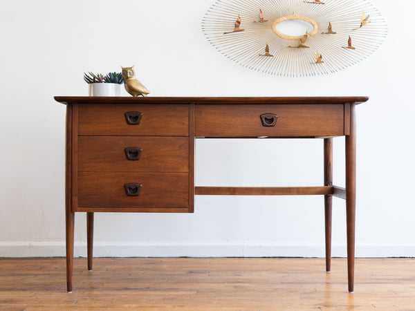 Vintage MCM Bassett Artisan Walnut Writing Desk