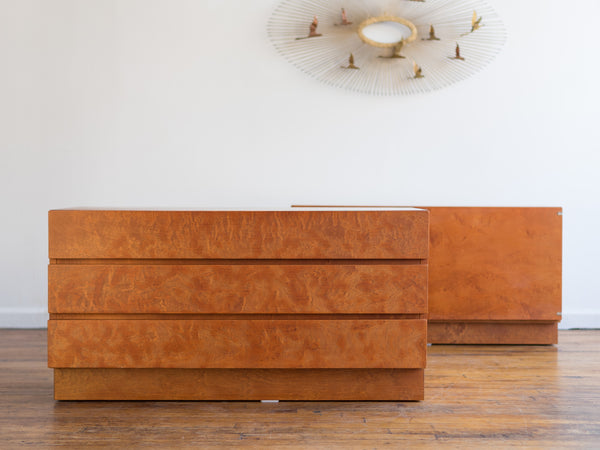 Vintage Mid Century Pair of Large Nightstands or Cabinets