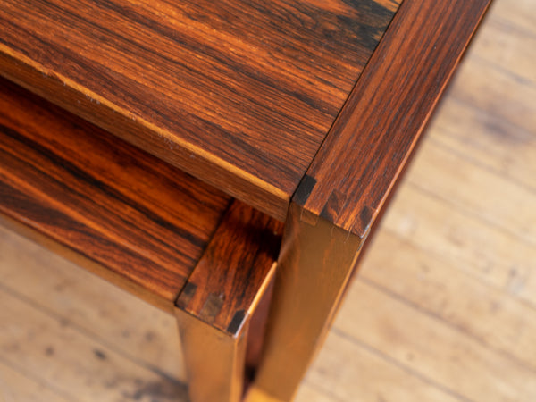 Vintage 1970's Pair of Danish Rosewood Nesting Side Tables