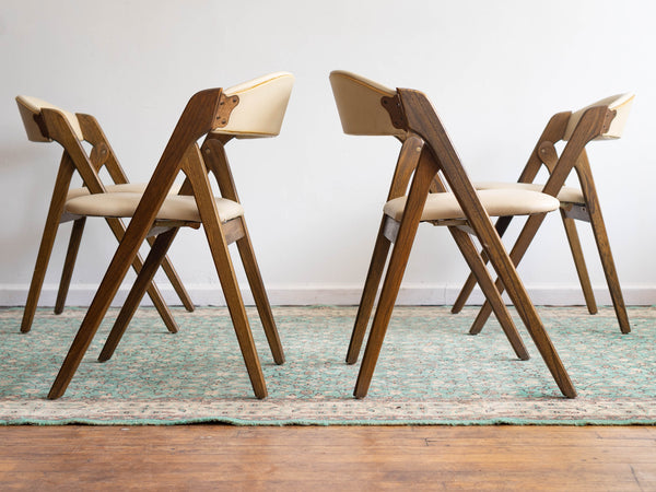 Vintage Mid Century Folding Chairs - Set of 4