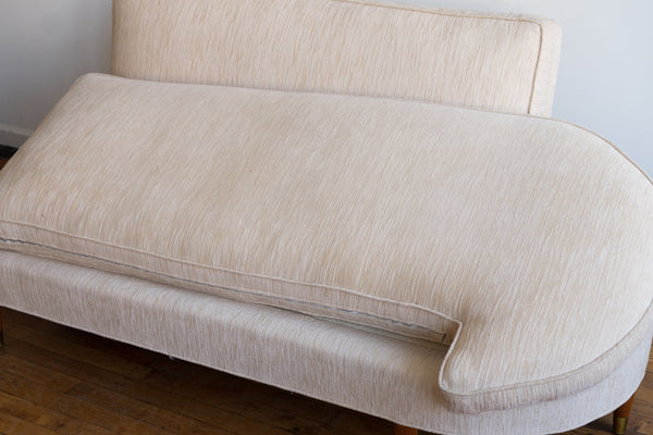 Vintage Mid-Century Two Piece Curved Sectional Sofa or Pair of Loveseats