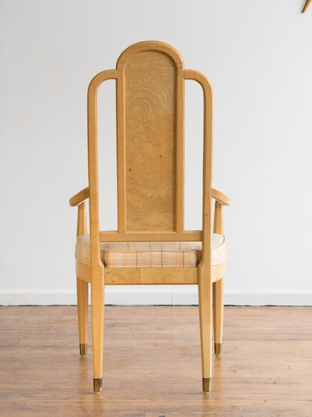 Set of 6 Henredon Scene Two Olive Burl Dining Chairs