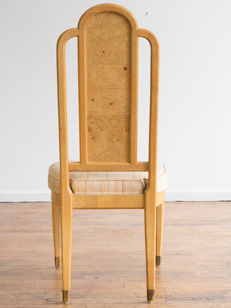 Set of 6 Henredon Scene Two Olive Burl Dining Chairs