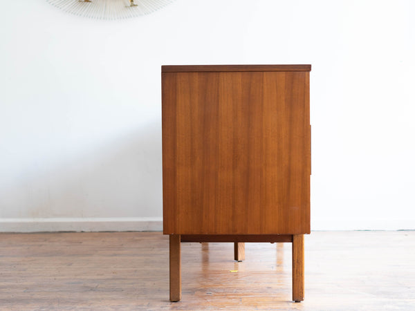 Mid Century Modern Walnut Lowboy 9-Drawer Dresser